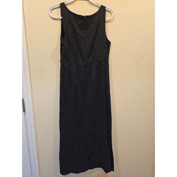 NWT Women's Focus Studio Dress Black with White Polka Dot Size 12 Made in USA - Picture 2 of 7